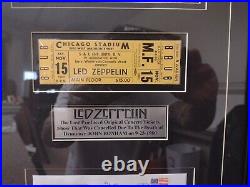 Led Zeppelin 1980 Concert Poster & Last Ticket John Bonham LETTER COA un signed