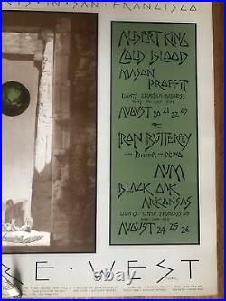 Led Zeppelin And The Byrds Original 1970 28 X 21 Large Concert Poster (BG 246)