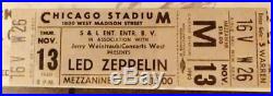 Led Zeppelin Mint Concert Ticket Framed With Poster 12x18