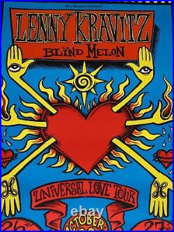 Lenny Kravitz Blind Melon Original Concert Poster From Bay Area 1993 BGP