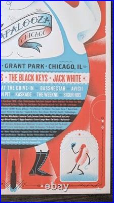 Lollapalooza 2012 Strong Man Poster, Chicago RHCP Black Keys Jack White 18x24