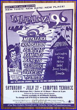 Lollapalooza Promotional Concert Poster 1996