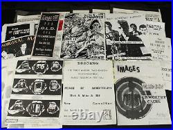 Lot of 25 Original 1980's Punk & Industrial Concert Flyers Posters Marginal Man+