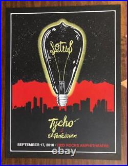 Lotus Tycho Red Rocks 2016 Colorado Original Concert Poster Silkscreen