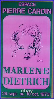 MARLENE DIETRICH original french concert poster'73