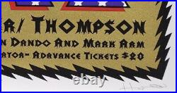 MC5 Concert 04 Poster S/N Justin Hampton DKT Mark Arm Evan Dando Mondo 152/200