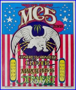 MC5 SAN FRANCISCO 1969 concert poster GARY GRIMSHAW 14x17 AOR 2.227 VERY RARE