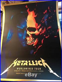 METALLICA VIP Only GOLD FOIL Poster LINCOLN NB Concert Print SEPT 6th 2018