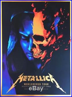 METALLICA VIP Only GOLD FOIL Poster LINCOLN NB Concert Print SEPT 6th 2018