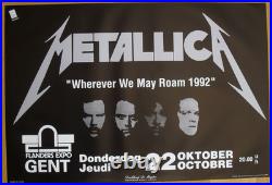 METALLICA original concert poster'92 belgium gent flanders expo
