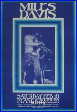 MILES DAVIS YPSILANTI MICHIGAN 1973 JAZZ concert poster GARY GRIMSHAW ULTRA RARE