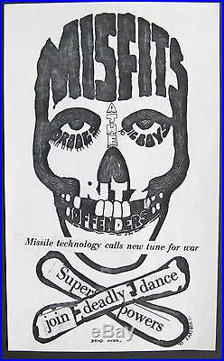 MISFITS The Ritz AUSTIN TEXAS 1983 CONCERT Flyer/Poster BIG BOYS Droogs PUNK