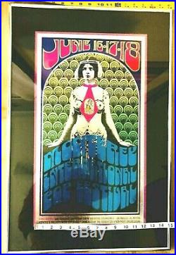 MONTEREY POP FESTIVAL (1967) Framed ORIGINAL Concert Poster (AOR-3.5, Type 2)