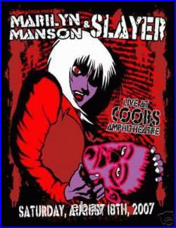 Marilyn Manson Slayer Denver 2007 Concert Poster Kuhn Silkscreen Original