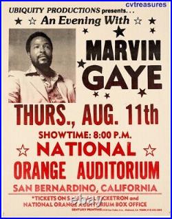 Marvin Gaye Original Vintage Concert Poster 1977