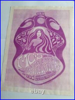 Mc5 Concert Flyer Poster Handbill Gary Grimshaw The See Detroit MI Bg 1967