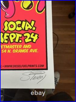 Melvins the Social Orlando 2004 Original Concert Poster Stainboy Cartoon