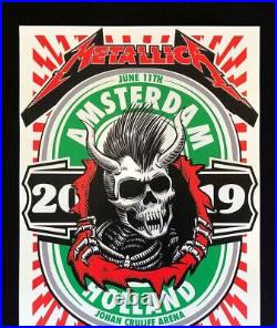 Metallica Amsterdam concert poster 6/11/19 by Acorn show edition