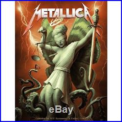 Metallica Poster Sacramento CA Concert Art Print 12/7/18 Golden Cthulhu Justice