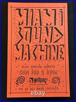 Miami Sound Machine Wolfgang's San Francisco 1980's Original Concert Poster