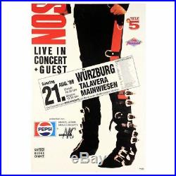 Michael Jackson 1988 Wurzburg Concert Poster (Germany)
