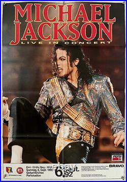 Michael Jackson LIVE IN CONCERT original concert promo poster 1992