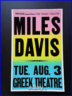 Miles Davis At The Greek Theatre Original Vintage Concert Promotion Poster