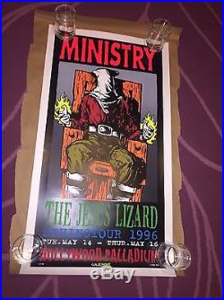 Ministry Taz Rare Concert Poster Silk Screened Kozik 1996 Signed