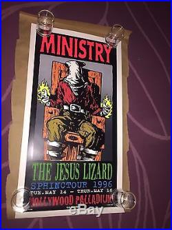 Ministry Taz Rare Concert Poster Silk Screened Kozik 1996 Signed