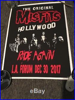 Misfits Official Show Concert Poster Limited 12/30 Forum Sold Out Danzig