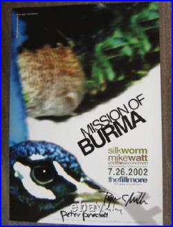 Mission Of Burma Fillmore 2002 Signed Coa Autograph Concert Poster Orig F531
