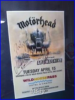 Motorhead Concert Poster FULLY SIGNED Lemmy & band Wild Horse Pass one-off show