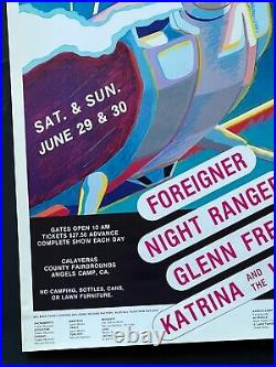 Mountain Aire Festival 1985 Original Concert Poster Foreigner Night Ranger