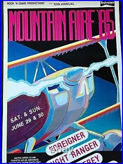 Mountain Aire Festival 1985 Original Concert Poster Foreigner Night Ranger