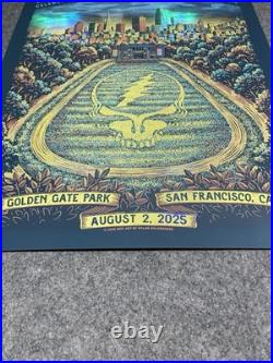 NEW Grateful Dead & Co 8/2/2025 FOIL Concert POSTER # 81/2245 Golden Gate Park