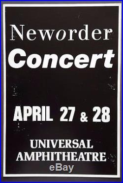 NEW ORDER Concert Original Boxing Style Concert Poster 1989 JOY DIVISION Goth