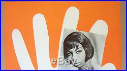 NINA SIMONE The Vogues Original 1968 Cardboard Boxing Style Concert Poster