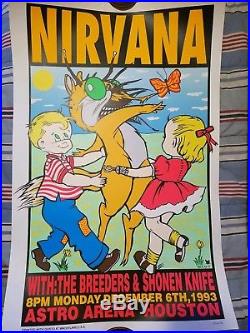 NIRVANA 1993 Concert Poster Frank Kozik Signed & Numbered #437/800 NM