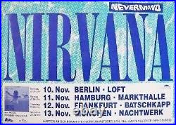 NIRVANA / KURT COBAIN 1991 NEVERMIND TOUR GERMAN CONCERT POSTER / 1st PRINTING