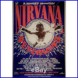 NIRVANA Nevermind Australian 1992 Tour OZ original promo tour concert POSTER
