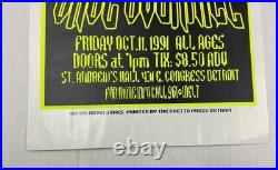 NIRVANA rare concert poster 1991 Urge Overkill Detroit Kevin Sykes