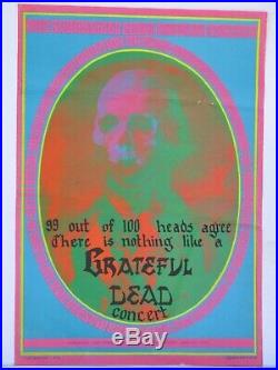 NR13 Overprint Plastic Explosion Grateful Dead Neon Rose Concert Poster Fillmore