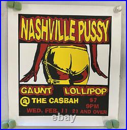 Nashville Pussy San Diego 1998 Original Silkscreen Concert Poster
