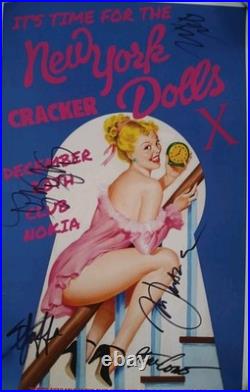 New York Dolls Hand Signed Gig Concert Poster 12/20/2008 Club Nokia Los Angelas