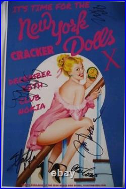 New York Dolls Hand Signed Gig Concert Poster 12/20/2008 Club Nokia Los Angelas