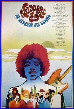 Newport Festival Jimi Hendrix Original Rock Concert Poster