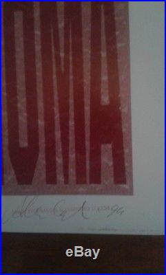Nirvana Concert Poster 1994 Rome Original Metal Print Plate Red Aor Bg Cobain