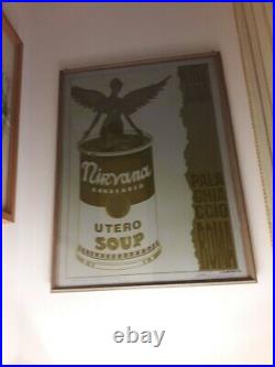 Nirvana Concert Poster Art Original Metal Printing Plate Italy 1994 Rome Signed