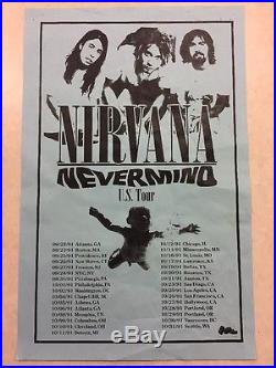 Nirvana Nevermind U. S. Tour Original Concert Poster September October 1991