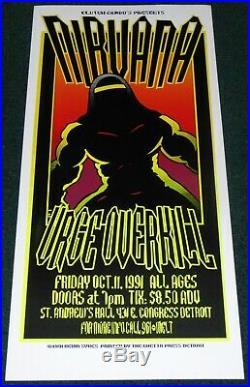 Nirvana St. Andrew's Hall Detroit 1991 Original Concert Poster By Kevin Sykes